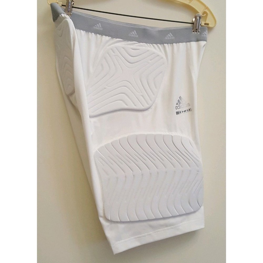 Adidas Men’s TechFit 5 TTF 5 Pad Short White Football Basketball NWT Size 3XL